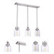 Foxwood 3 Light 24.88 inch Brushed Polished Nickel Linear Pendant Ceiling Light