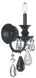 Hamilton Rock Crystal 1 Light 7.5 inch Jet Black Wall Sconce Wall Light