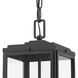 Byron 3 Light 7.5 inch Matte Black Outdoor Pendant