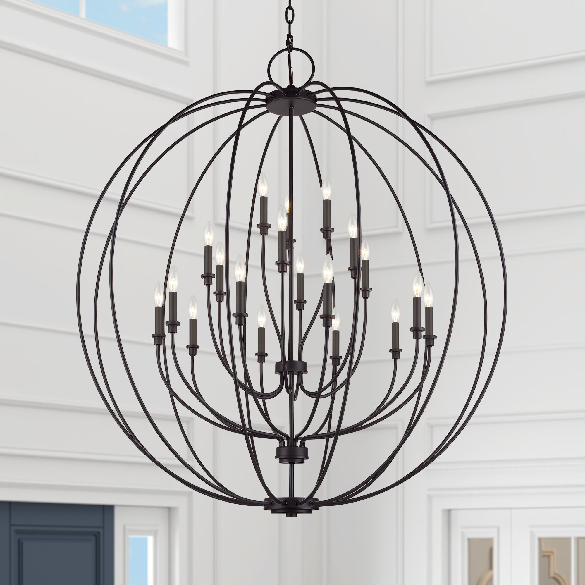 Milania 19 Light 48 inch Bronze Foyer Chandelier Ceiling Light