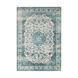 Fulton 36 X 26 inch Aqua/Teal/Medium Gray/Ivory Rugs, Polypropylene