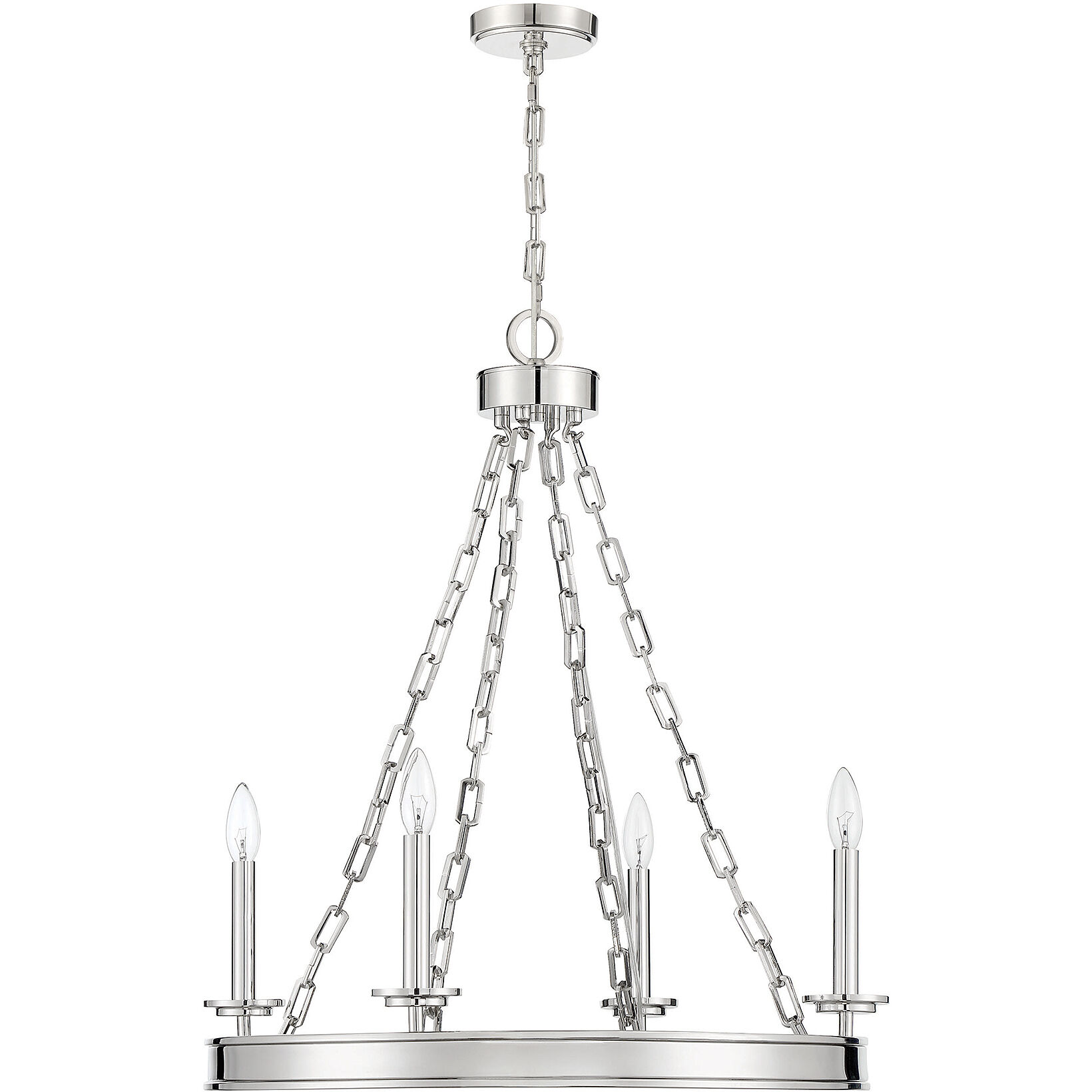Seville 4 Light 25 inch Polished Nickel Chandelier Ceiling Light, Essentials