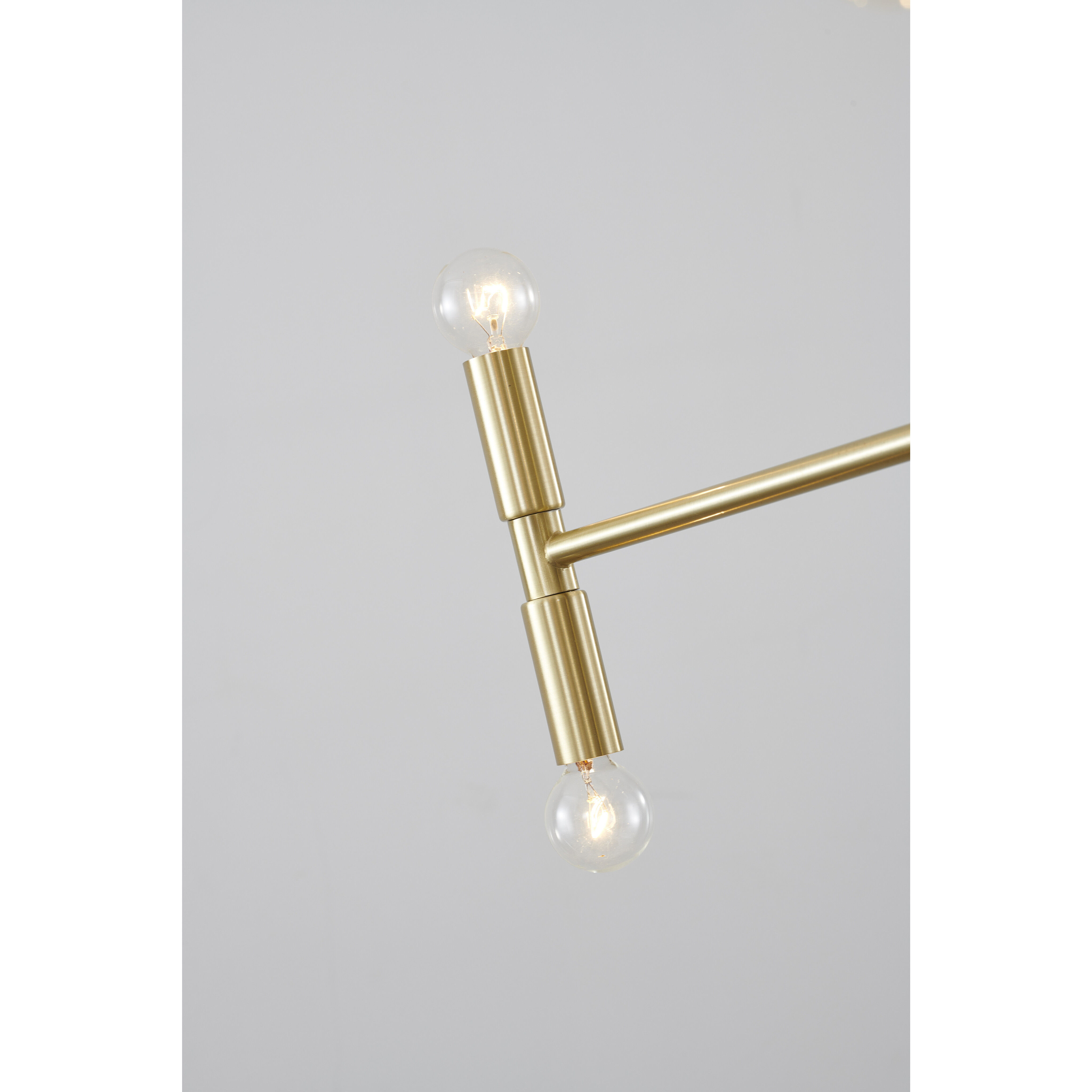 Canada 6 Light 24 inch Satin Gold Chandelier Ceiling Light, Multi-Arm, Gold Metal