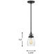 Belton 1 Light 5.38 inch Midnight Black Pendant Ceiling Light