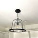 Madison 1 Light 13 inch Matte Black Semi-Flush Mount Ceiling Light, Convertible Dual Mount