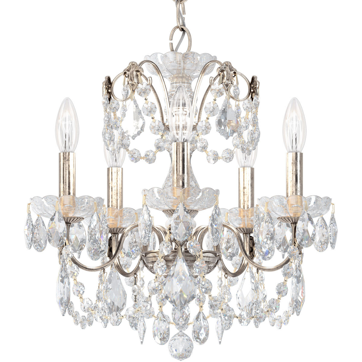 Century 5 Light 17 inch French Gold Chandelier Ceiling Light