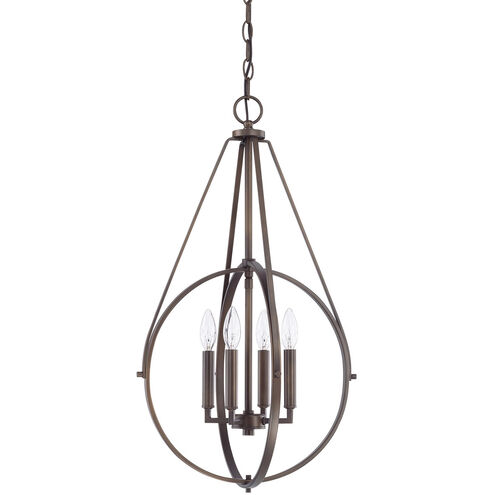 Signature 4 Light 17 inch Burnished Bronze Pendant Ceiling Light