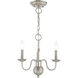 Windsor 3 Light 14 inch Brushed Nickel Mini Chandelier Ceiling Light