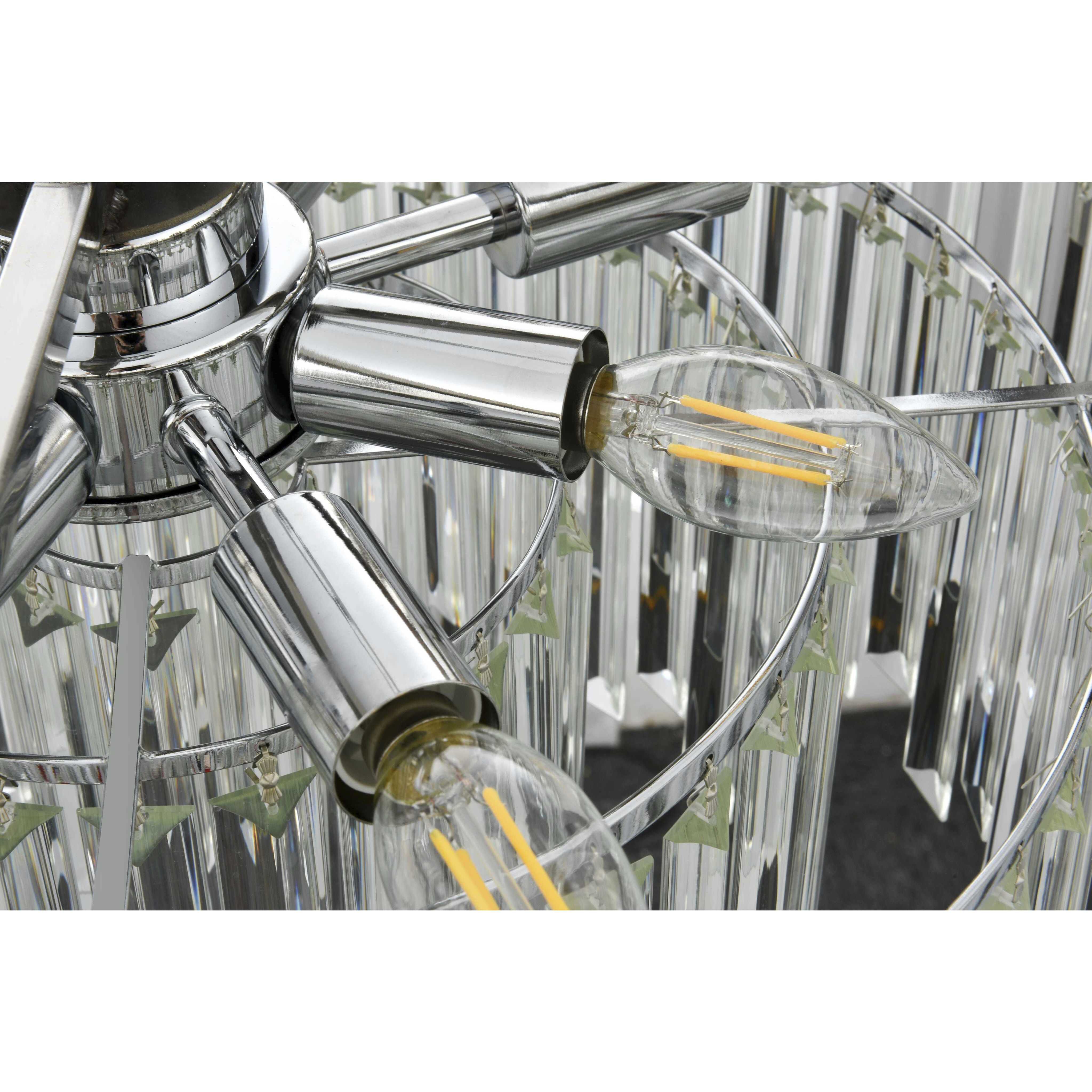 Willow 8 Light 24 inch Chrome Chandelier Ceiling Light