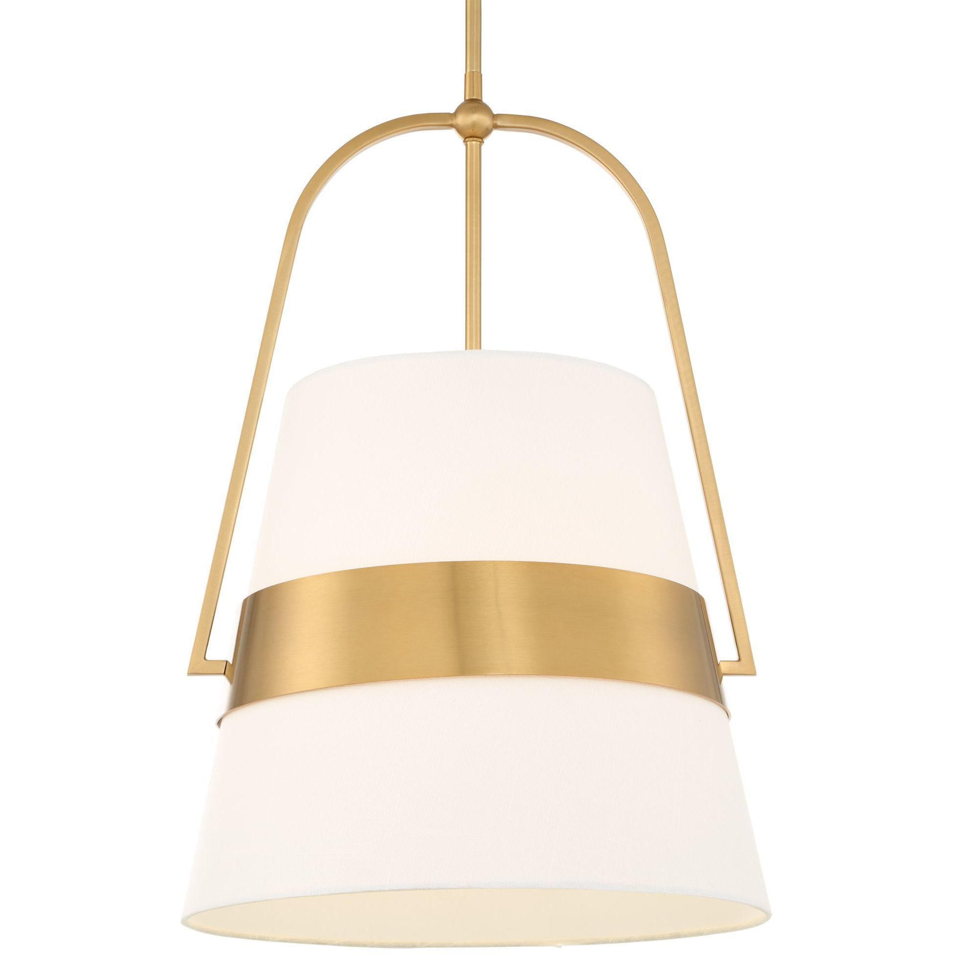 Harness 1 Light 15 inch Warm Brass Pendant Ceiling Light