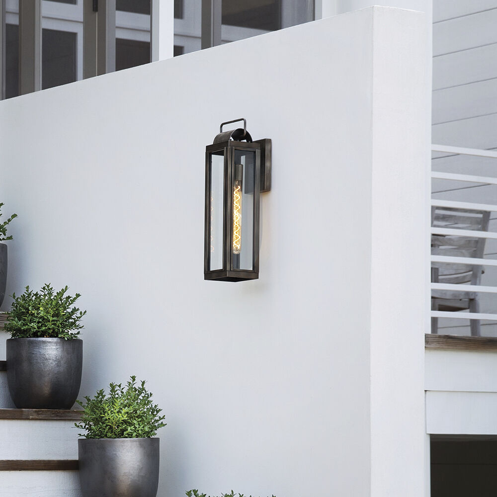 Heritage Sag Harbor Outdoor Wall Mount Lantern in Black, Non-LED