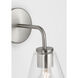 Senda 1 Light 8.5 inch Brushed Nickel Bath Vanity Wall Light in Clear Glass