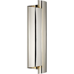 AERIN Iva 3 Light 6.25 inch Polished Nickel Wrapped Sconce Wall Light, Large