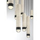 Cambre LED 50 inch Matte Black Linear Chandelier Ceiling Light
