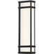 Monte 1 Light 21 inch Satin Black Outdoor LED Wall Sconce