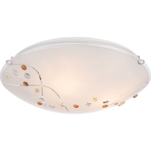 Platinum Stellar 3 Light 16 inch Polished Chrome Flush Mount Ceiling Light in Incandescent