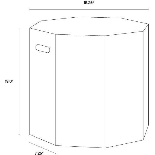 Ollo 18.25 X 18 inch Grey Outdoor End Table