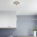 Elizabeth 3 Light 11 inch Brushed Nickel Flush Mount Ceiling Light
