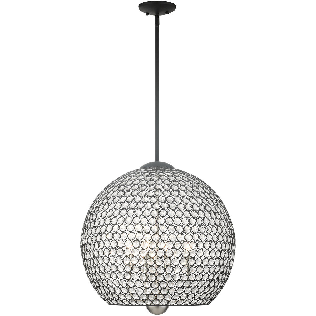 Cassandra 4 Light 20 inch Black Pendant Ceiling Light