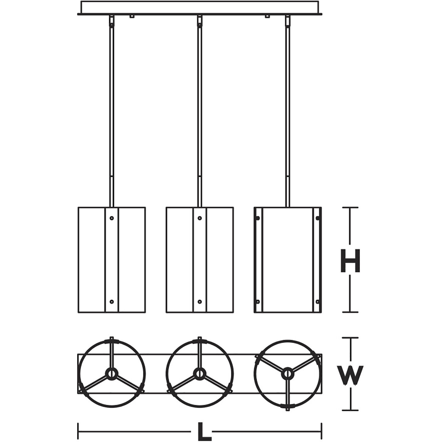 Dana Linear Pendant Ceiling Light
