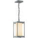 Cela 1 Light 6.2 inch Coastal Burnished Steel Outdoor Lantern in Opal, Medium
