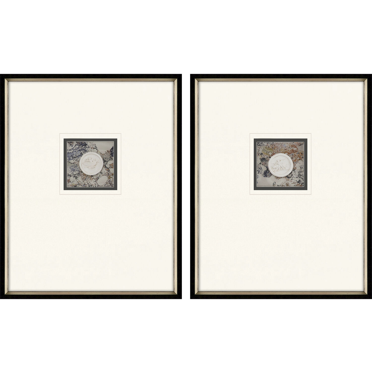 Figurative Beige and Black and Multi and Neutral Framed Art