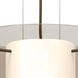 Pahu 12 1 Light Bronze Pendant Ceiling Light in Incandescent, Transparent Smoke/Opal Glass
