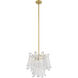 Regent 4 Light 17.75 inch Legacy Brass Chandelier Ceiling Light in Clear Crackled Glass