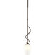 Flora 1 Light 3.9 inch White Mini Pendant Ceiling Light in Opal, Down Light