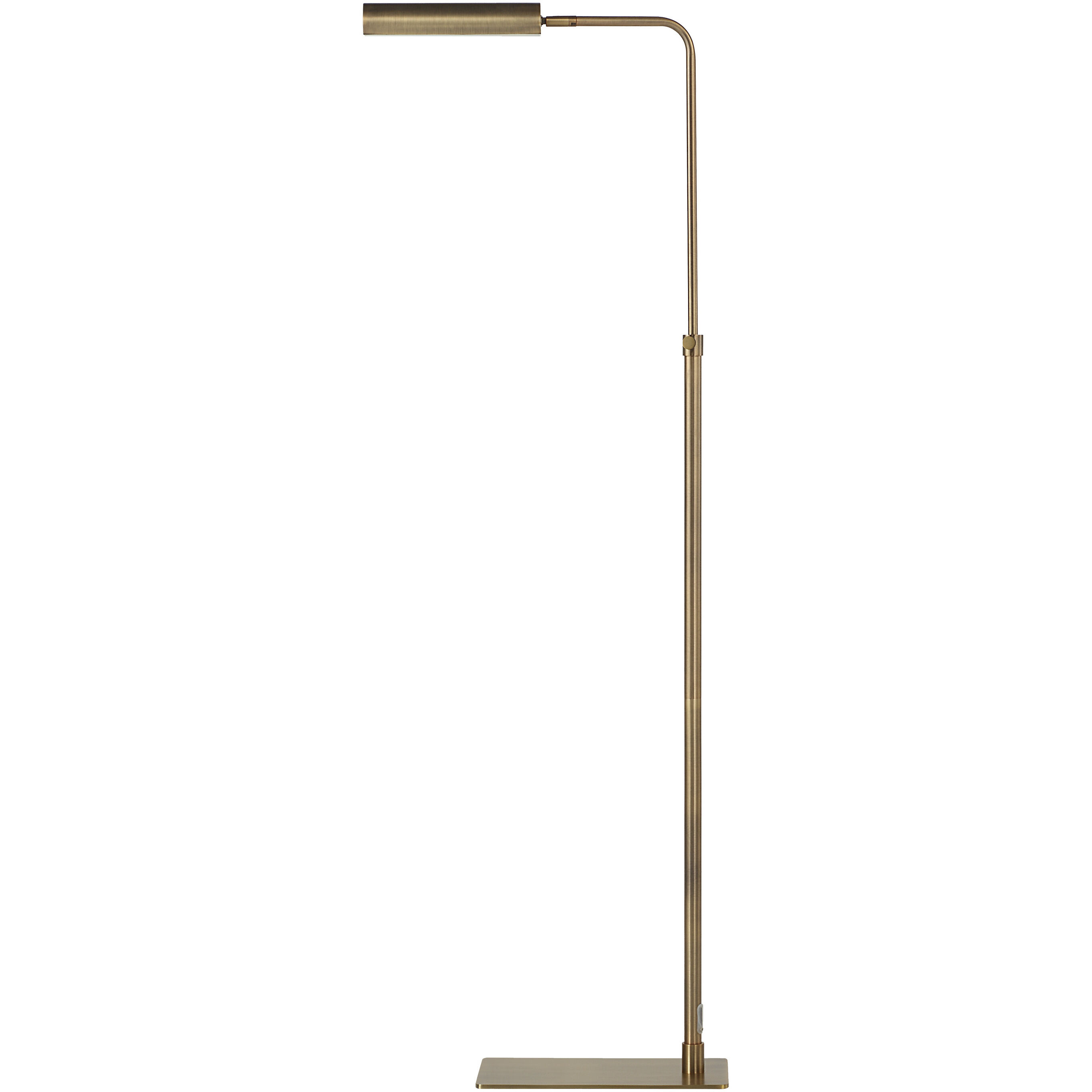 Kane 44.5 inch 40.00 watt Plated Dark Antique Brushed Brass Floor Lamp Portable Light