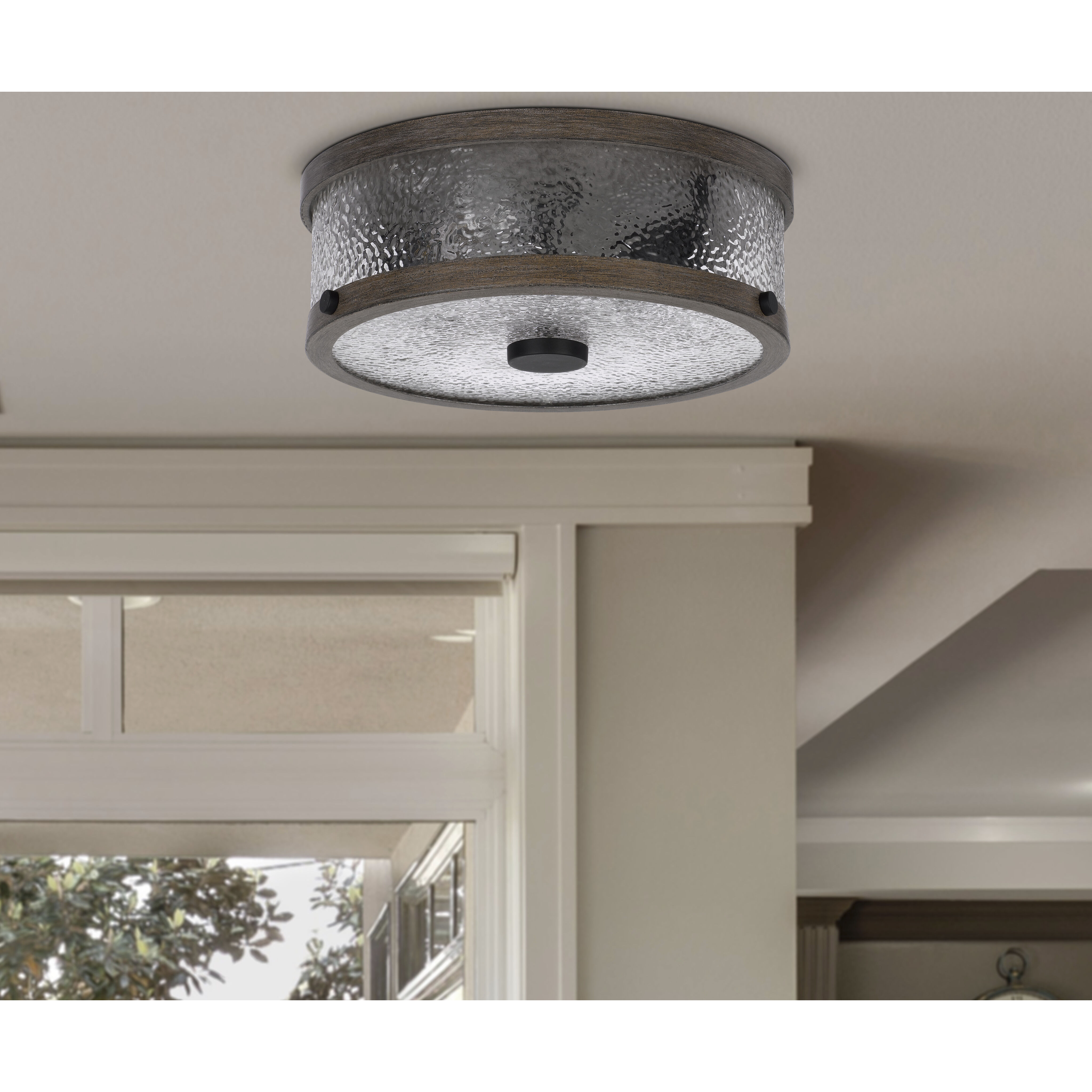 Mateo 2 Light 13 inch Drifted Wood Semi Flush Mount Ceiling Light