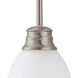 Empire 1 Light 7 inch Brushed Nickel Mini Pendant Ceiling Light
