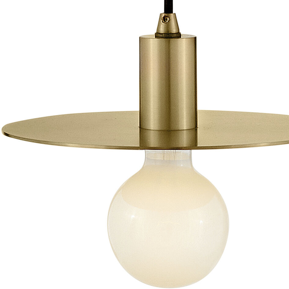 Lulu LED 10 inch Lacquered Brass Pendant Ceiling Light, Semi-Flush Mount