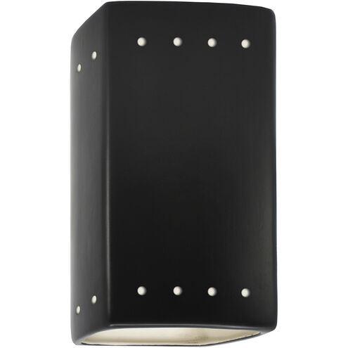 Ambiance Rectangle LED 5.25 inch Carbon Matte Black Wall Sconce Wall Light, Small