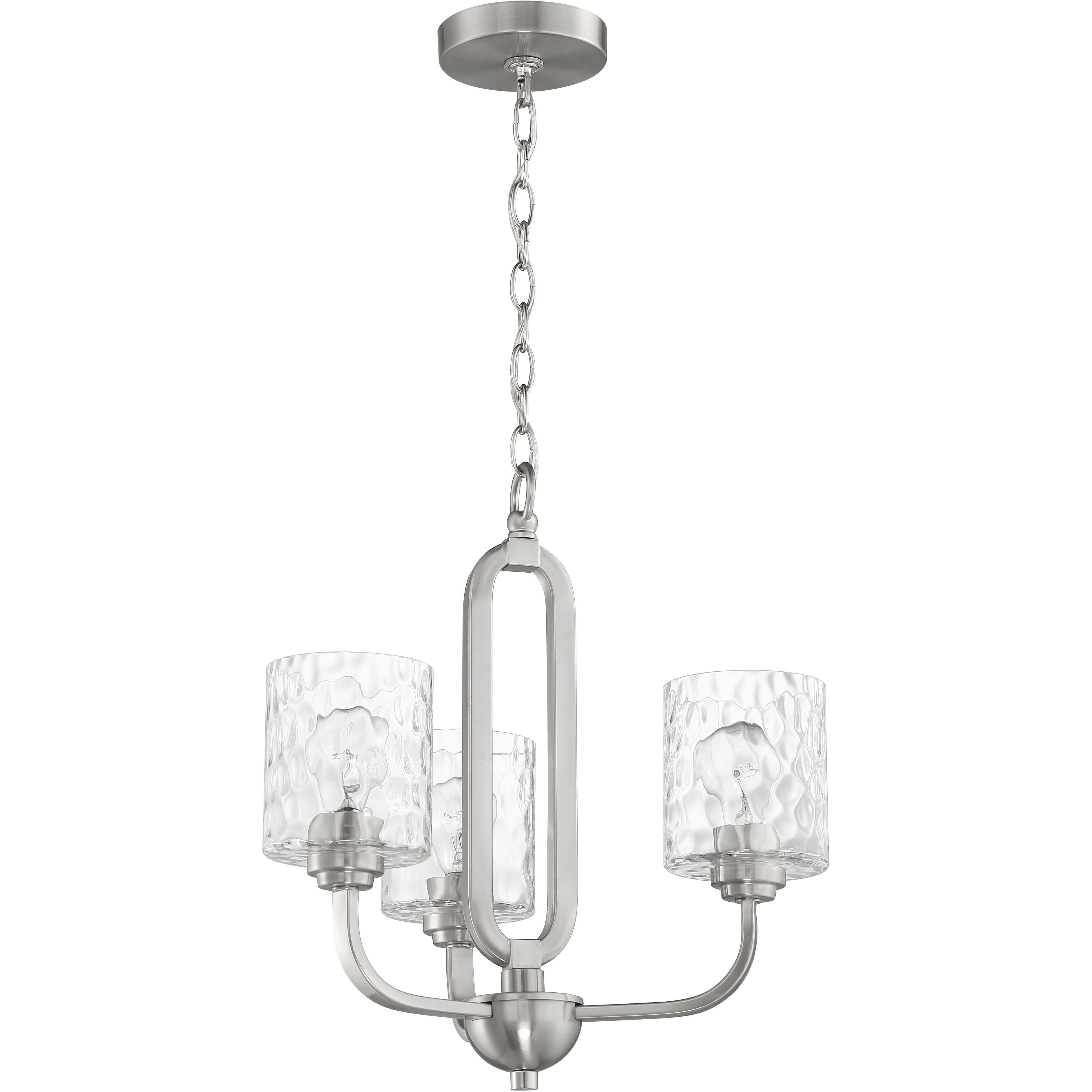 Collins 3 Light 17.5 inch Brushed Polished Nickel Chandelier Ceiling Light