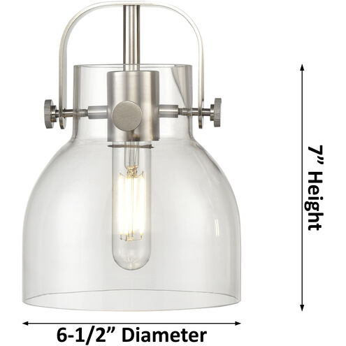 Pilaster II Bell 4 Light 36.5 inch Satin Nickel Bath Vanity Light Wall Light in Matte White Glass