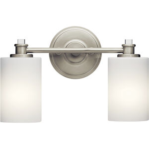 Joelson 2 Light 14 inch Brushed Nickel Wall Mt Bath 2 Arm Wall Light in Incandescent