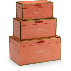 Wildwood 14 inch Coral Boxes, Set of 3
