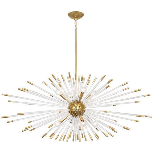 Andromeda 8 Light 15 inch Modern Brass Chandelier Ceiling Light