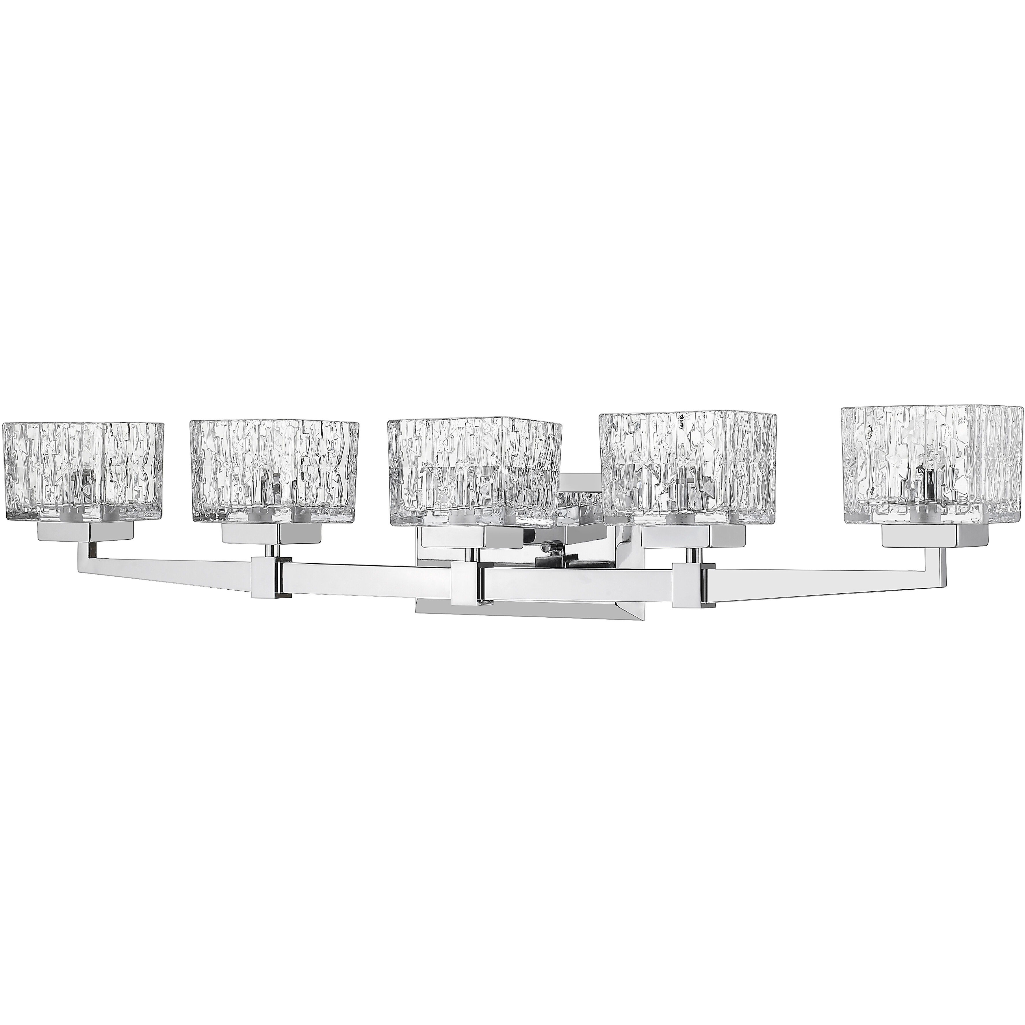 Rubicon 5 Light 36 inch Chrome Vanity Wall Light in G9