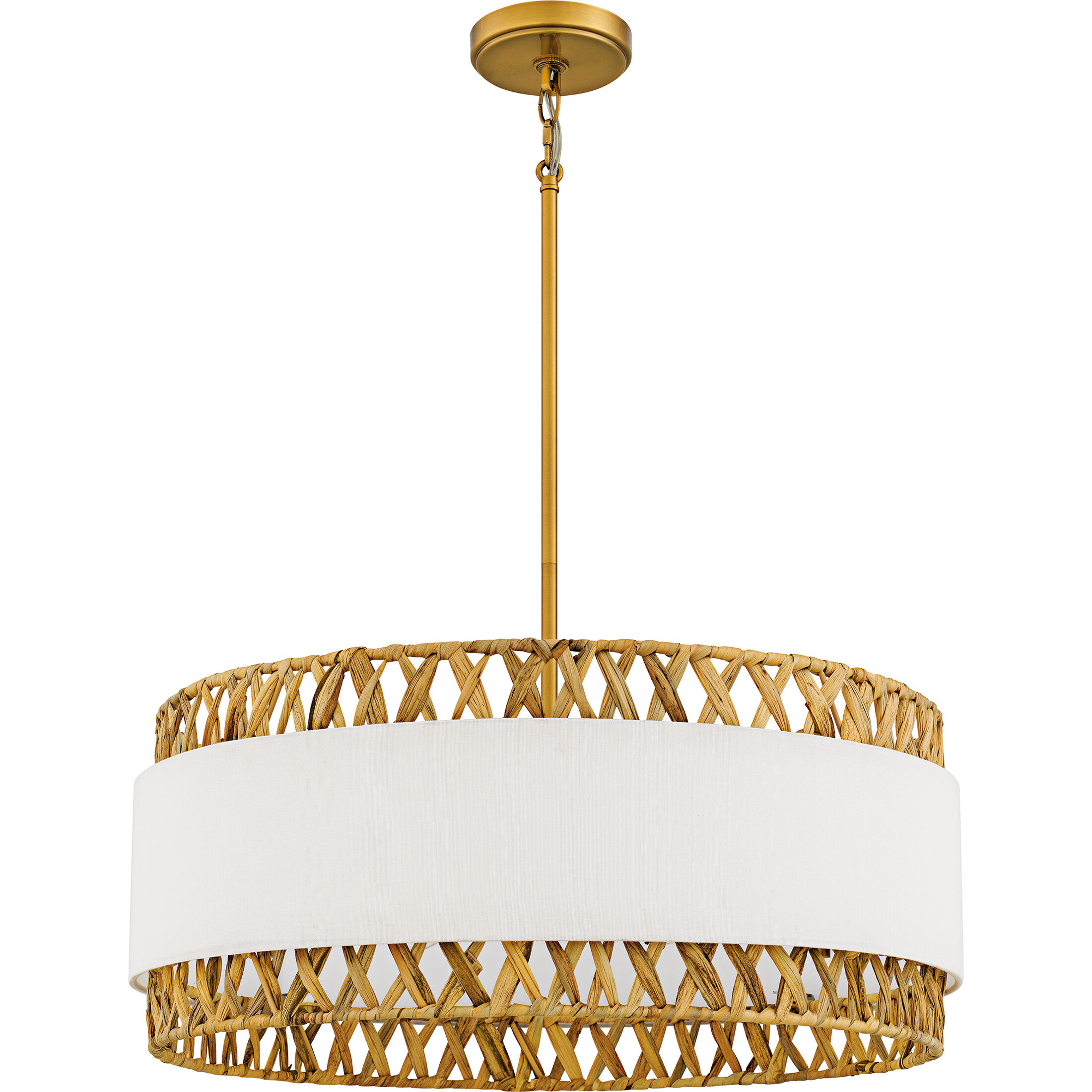 Kate 5 Light 24 inch Brushed Gold Pendant Ceiling Light, Large