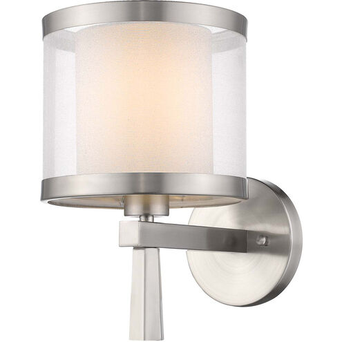 Lux 1 Light 8 inch Brushed Nickel Wall Sconce Wall Light