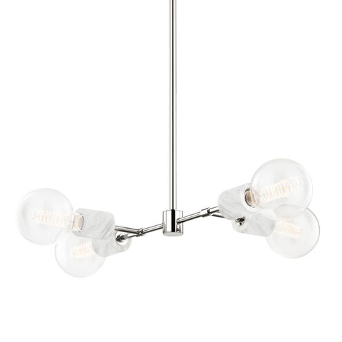 Asime 4 Light 24.5 inch Polished Nickel Pendant Ceiling Light