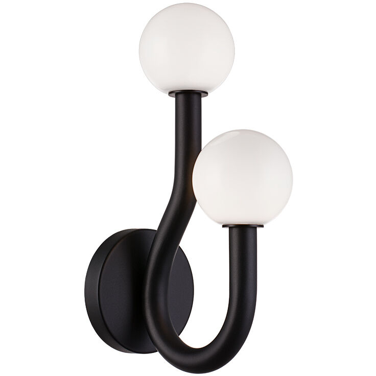 Joelle 2 Light 4.75 inch Matte Black Wall Sconce Wall Light