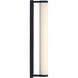 Yep Stratum 1 Light 17.5 inch Matte Black with Moon Rock Slate Vanity Light Wall Light
