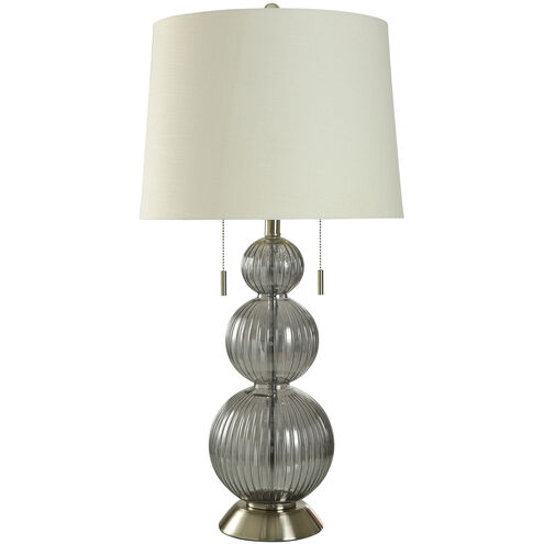 Casiphia 33.5 inch 60 watt Gray and Brushed Nickel Table Lamp Portable Light