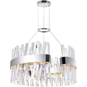 Glace LED 24 inch Chrome Chandelier Ceiling Light