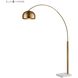 Solar Flair 77 inch 100 watt Aged Brass with White Floor Lamp Portable Light