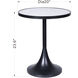 Cameron 24 X 20 inch Matte Black-Mirrored Side Table