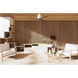 Atlas Eliza 56 inch Gloss White with Walnut Tone Blades Ceiling Fan, Paddle Fan